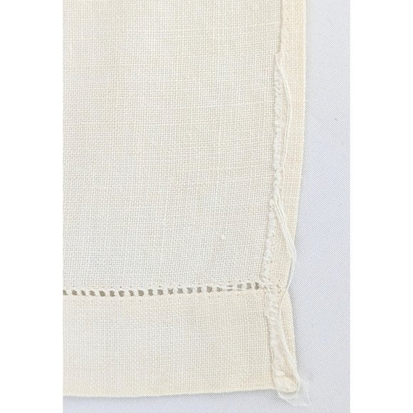 Teal Flowers Lavender Hand Embroidered Linen Dish Towel Vtg Floral Embroidery - Picture 5 of 9